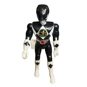 Vintage‎ 1993 Bandai Mighty Morphin Power Rangers Black Ranger Action Figure 8"